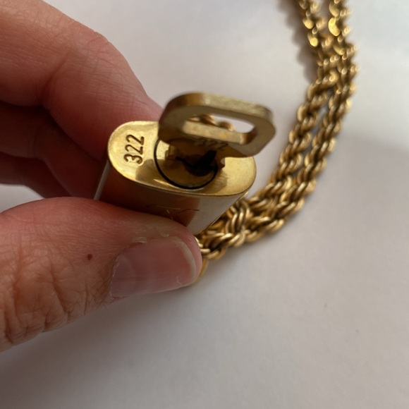 14K GF + LOUIS VUITTON lock & key necklaceš serial #322 - Picture 9 of 17